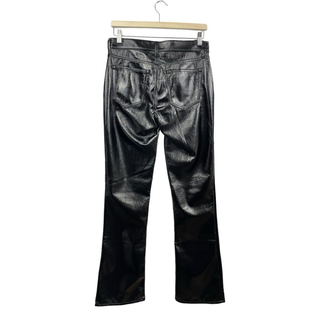 NEW Gap Black Mid Rise Vegan Patent Leather Baby Boot Pants Size 27/ 4 - Picture 4 of 7